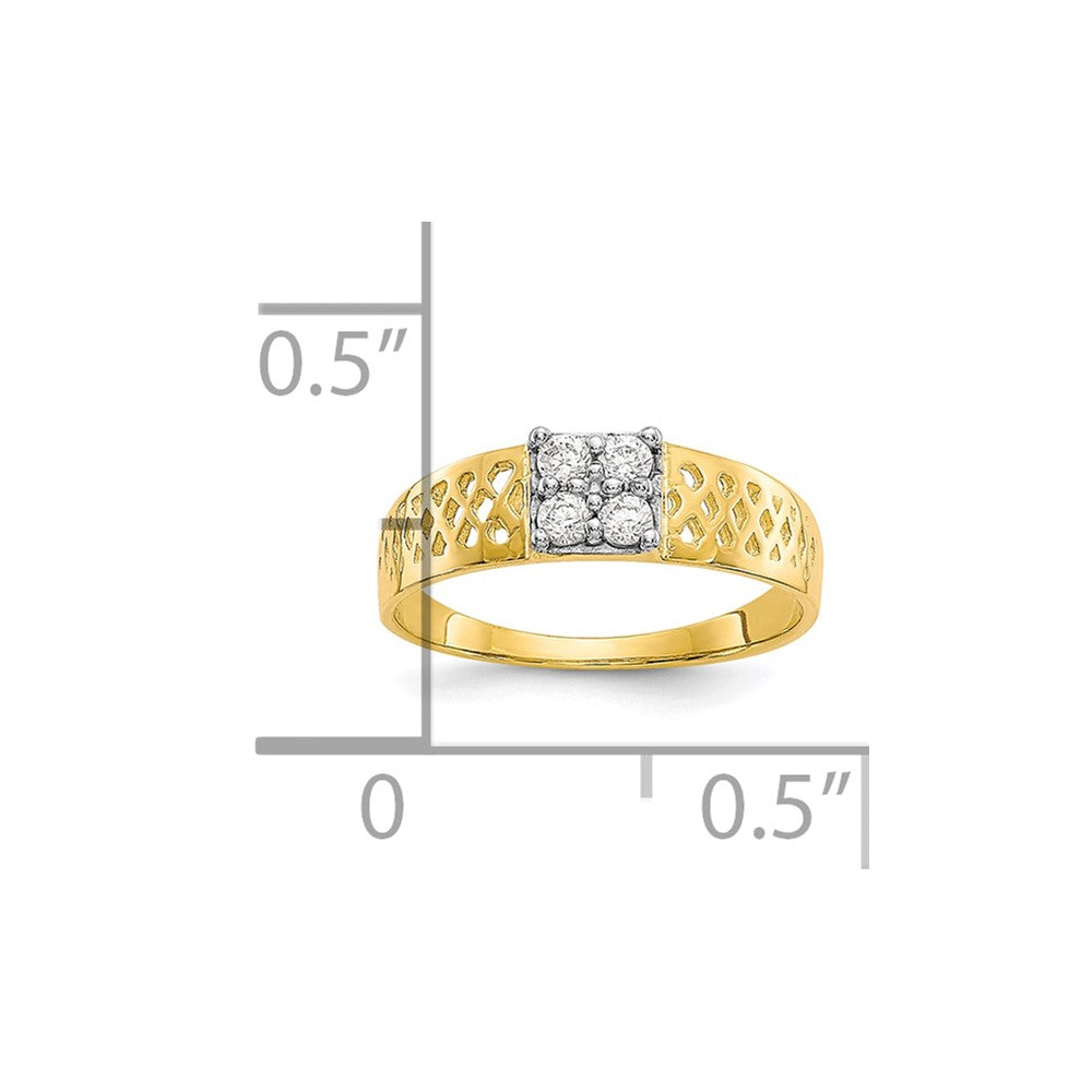 10K Gelbgold Zirkonia Baby Ring