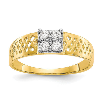 10K Gelbgold Zirkonia Baby Ring