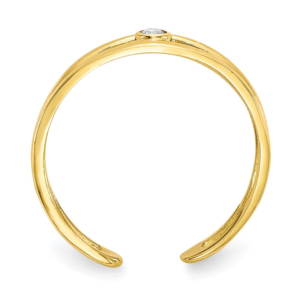 10K Gelbgold Zirkonia Zehenring