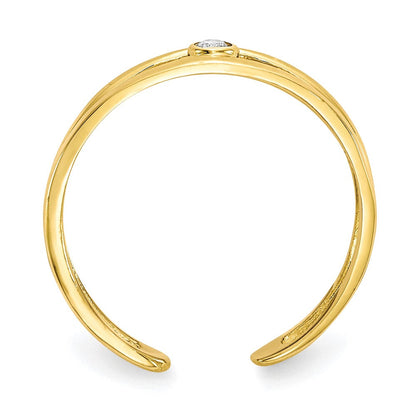 10K Gelbgold Zirkonia Zehenring
