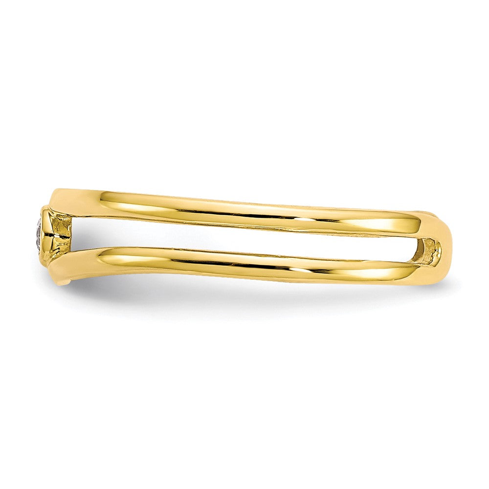 10K Gelbgold Zirkonia Zehenring
