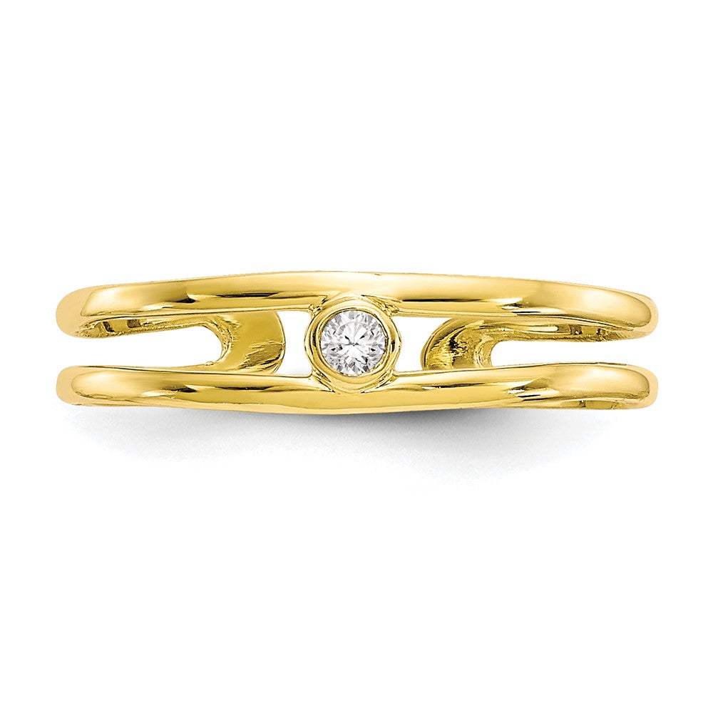 10K Gelbgold Zirkonia Zehenring