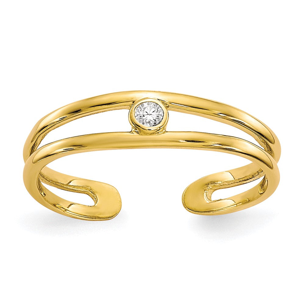 10K Gelbgold Zirkonia Zehenring