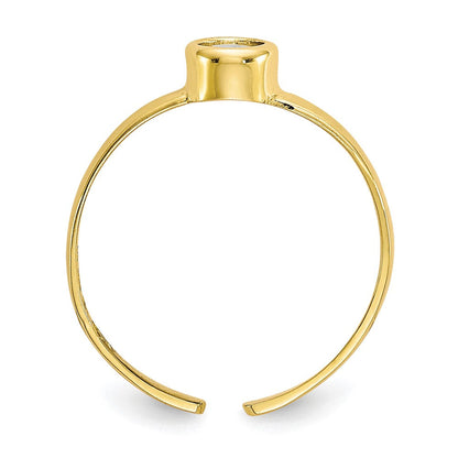10K Gelbgold Zirkonia Zehenring