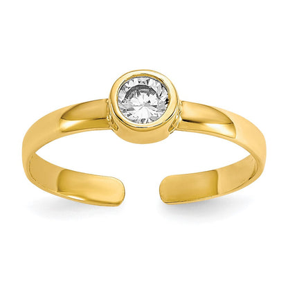 10K Gelbgold Zirkonia Zehenring