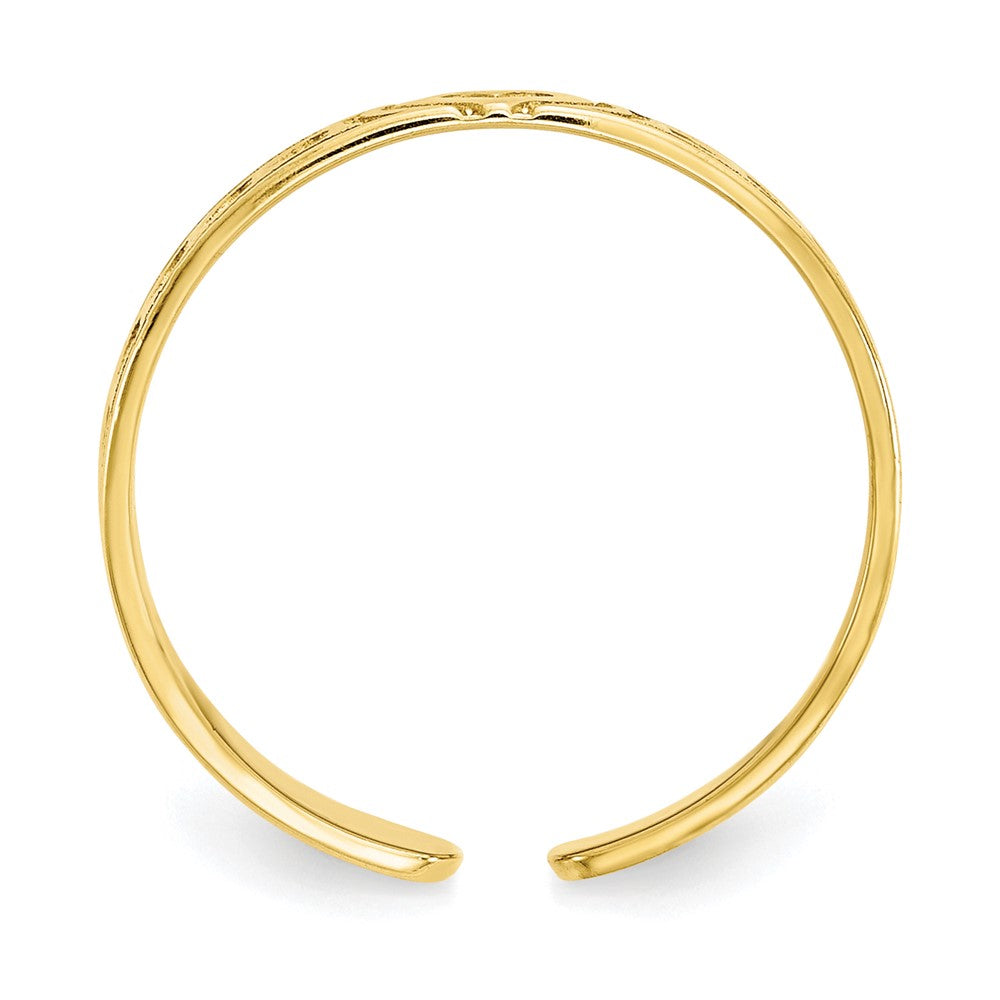 10K Gelbgold Herz Zehenring