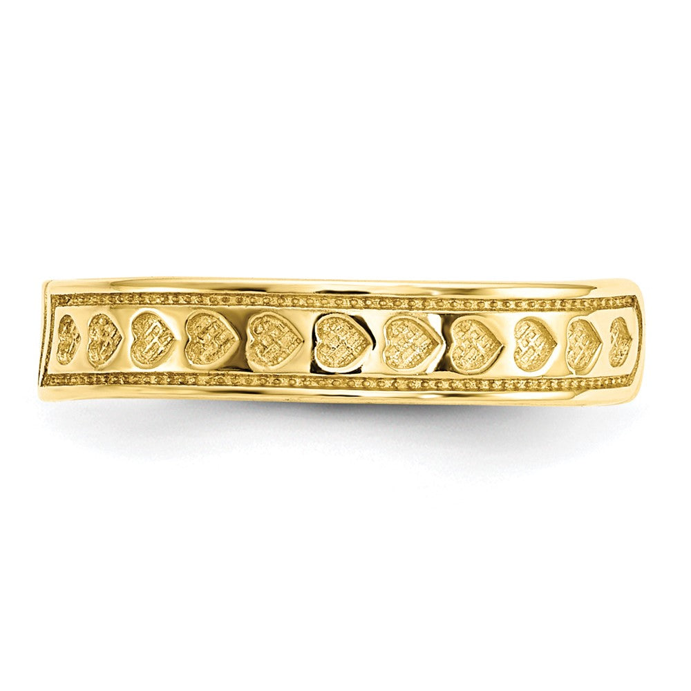 10K Gelbgold Herz Zehenring