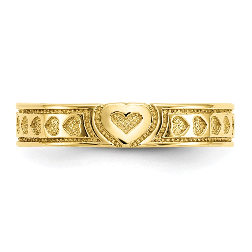 10K Gelbgold Herz Zehenring