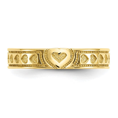 10K Gelbgold Herz Zehenring