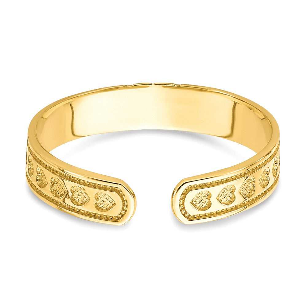10K Gelbgold Herz Zehenring