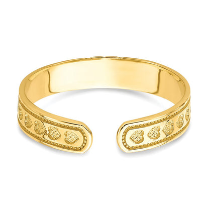 10K Gelbgold Herz Zehenring