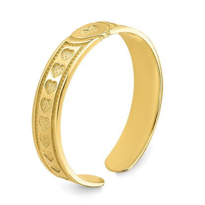 10K Gelbgold Herz Zehenring