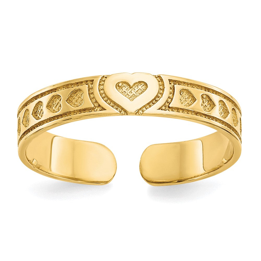 10K Gelbgold Herz Zehenring