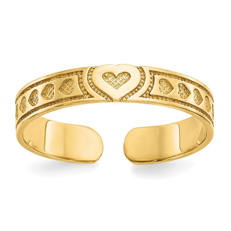 10K Gelbgold Herz Zehenring