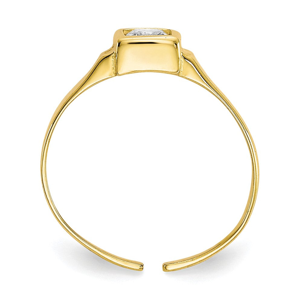 10K Gelbgold Zirkonia Zehenring