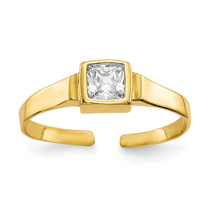 10K Gelbgold Zirkonia Zehenring