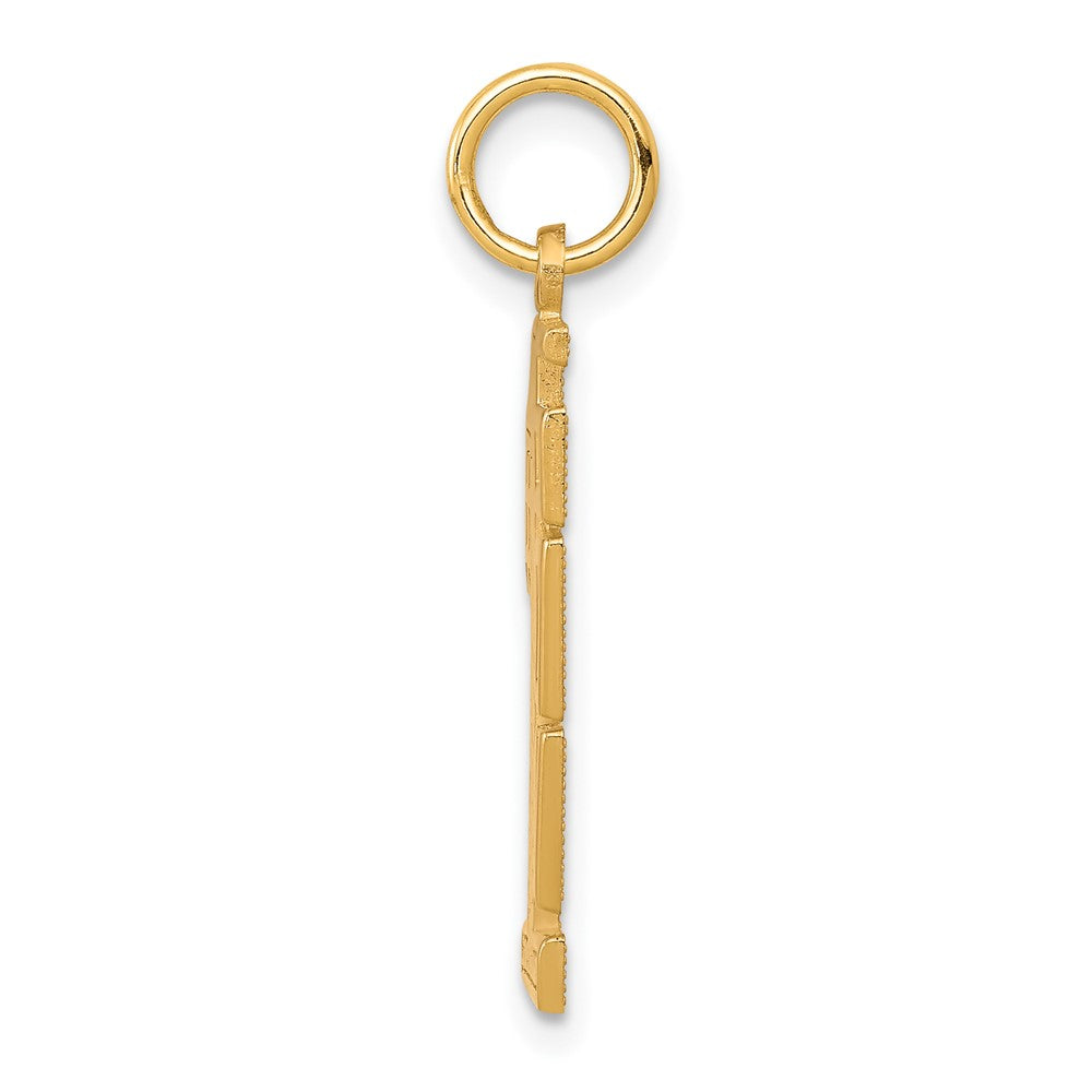 10K Gelbgold Lined Design #1 Sohn Charm