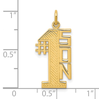 10K Gelbgold Lined Design #1 Sohn Charm