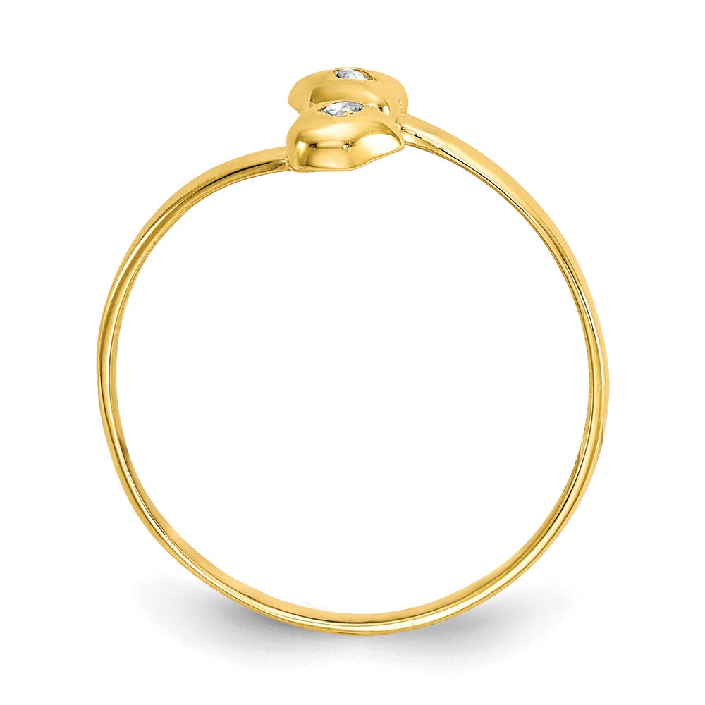 10K Gelbgold Zirkonia Zehenring