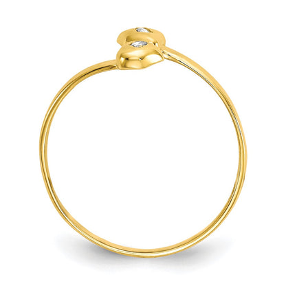 10K Gelbgold Zirkonia Zehenring