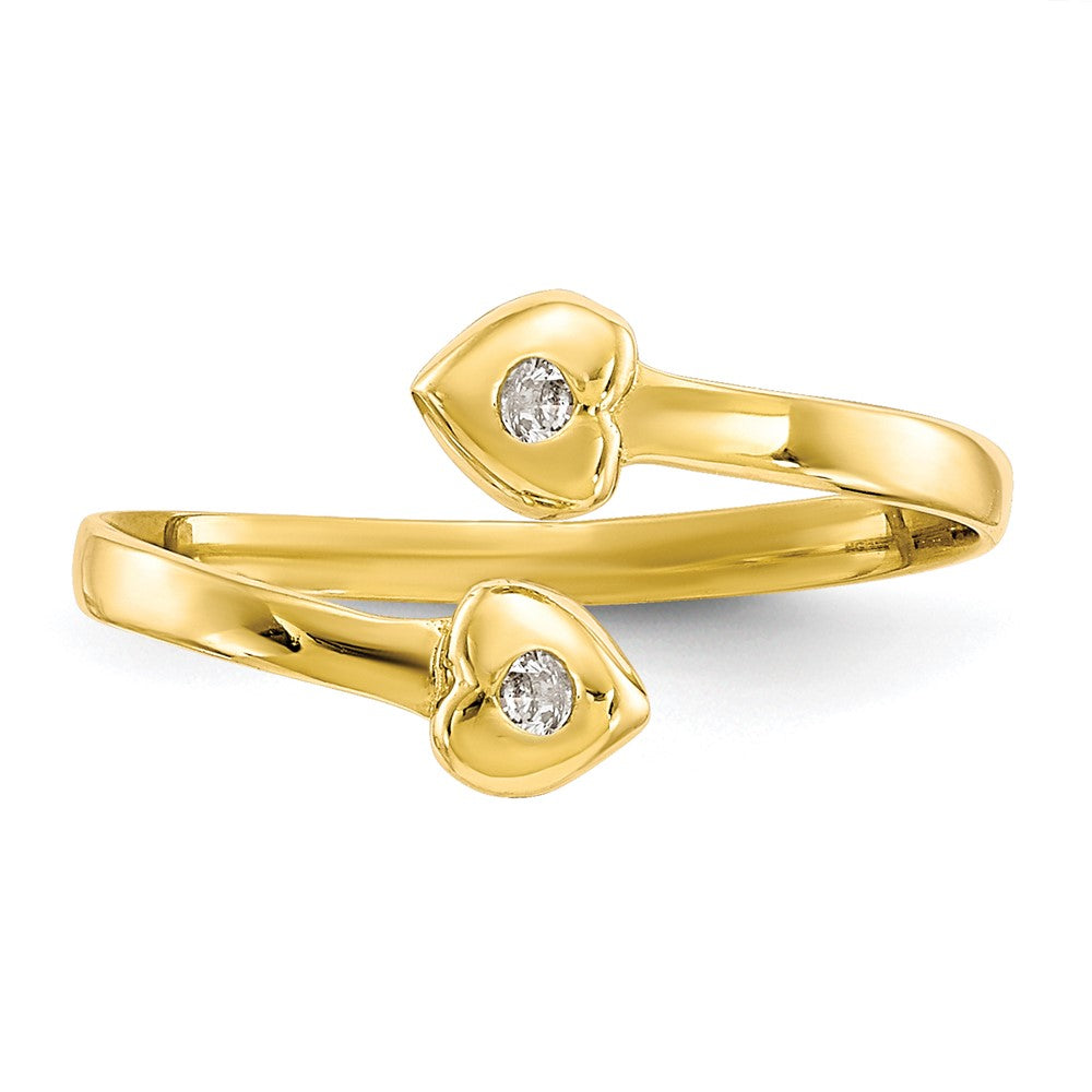 10K Gelbgold Zirkonia Zehenring