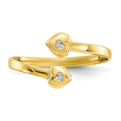 10K Gelbgold Zirkonia Zehenring