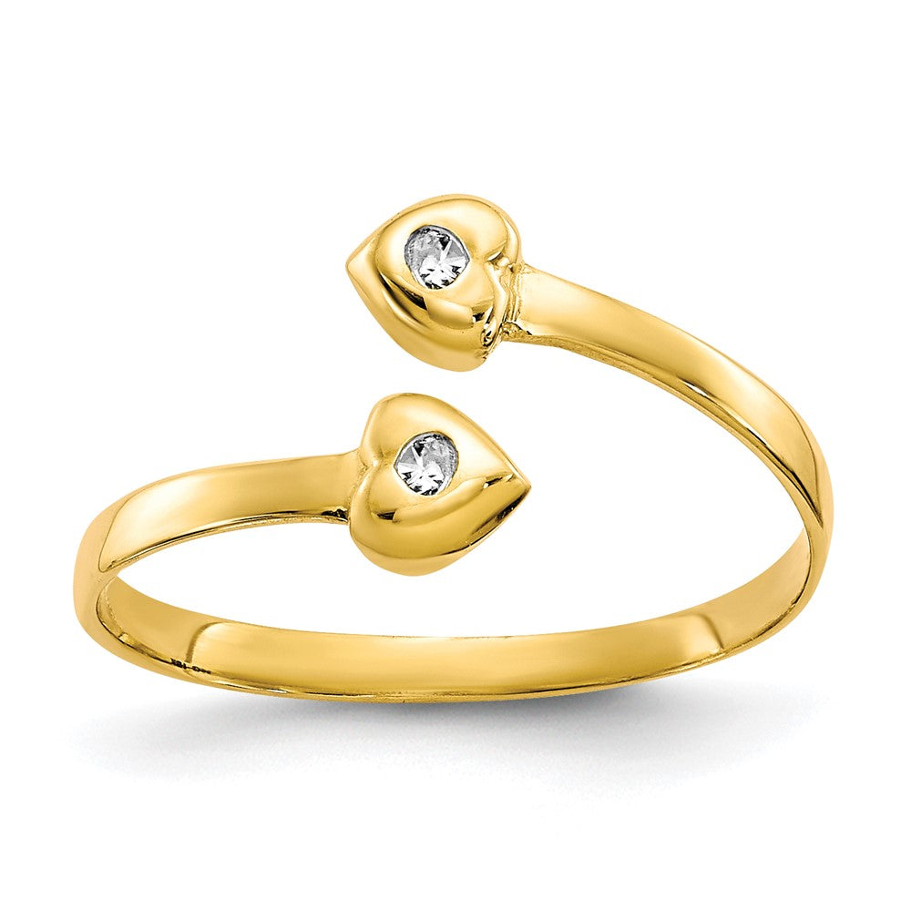 10K Gelbgold Zirkonia Zehenring