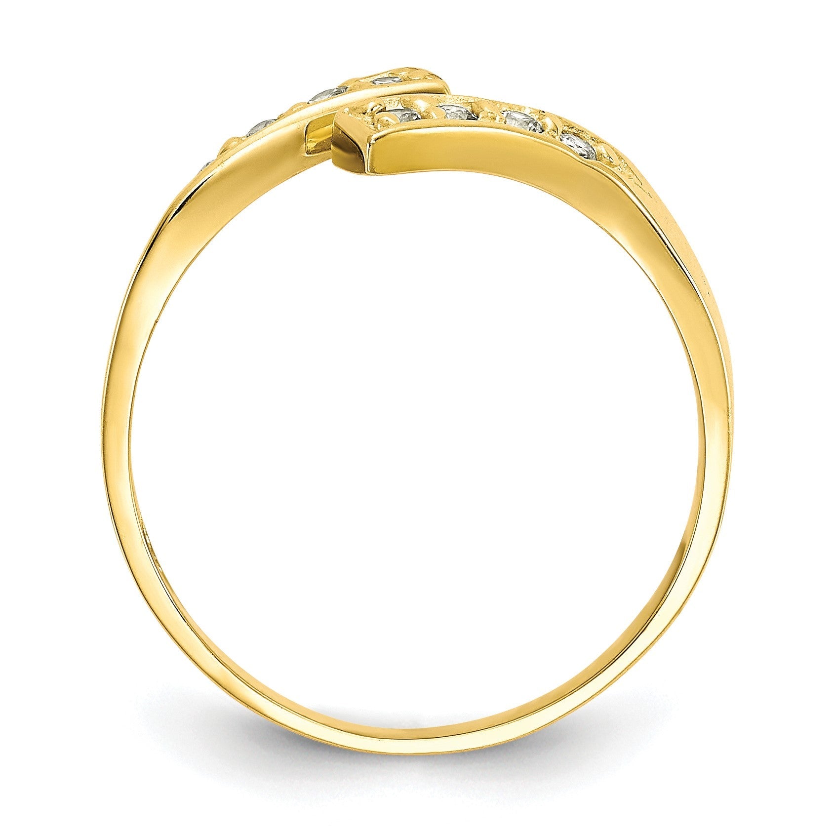 10K Gelbgold Zirkonia Zehenring