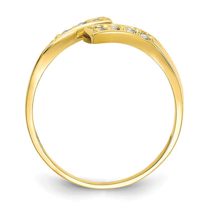 10K Gelbgold Zirkonia Zehenring