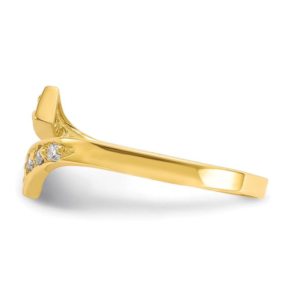 10K Gelbgold Zirkonia Zehenring