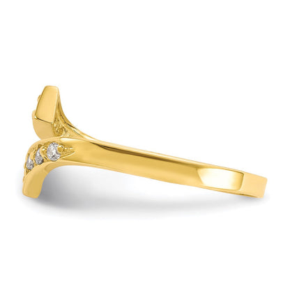 10K Gelbgold Zirkonia Zehenring