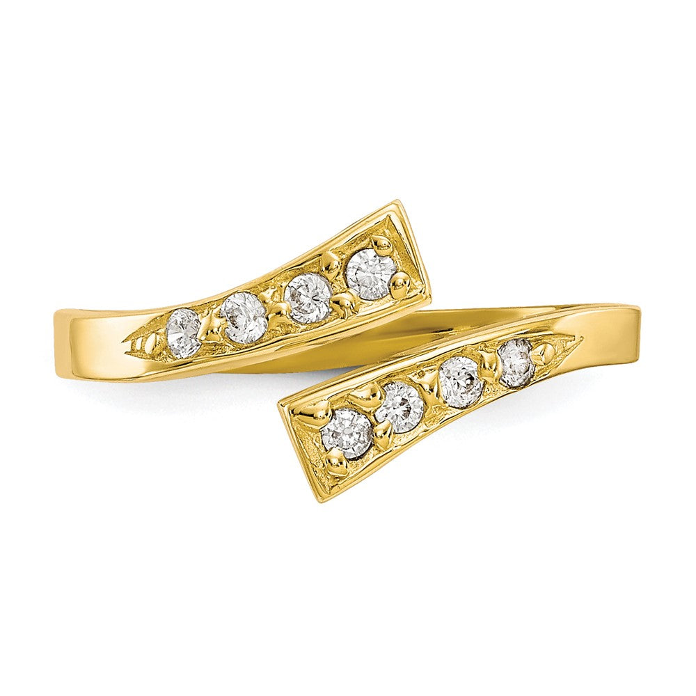 10K Gelbgold Zirkonia Zehenring