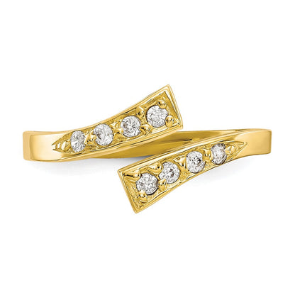 10K Gelbgold Zirkonia Zehenring
