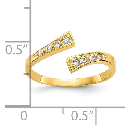10K Gelbgold Zirkonia Zehenring