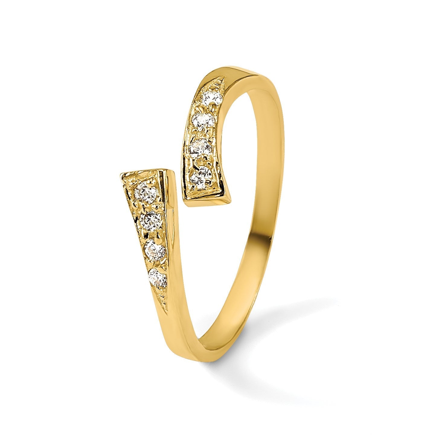 10K Gelbgold Zirkonia Zehenring