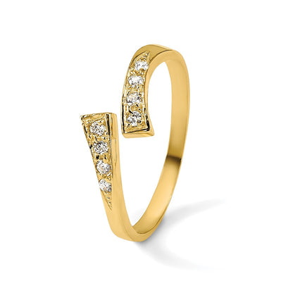 10K Gelbgold Zirkonia Zehenring