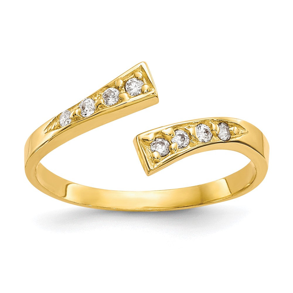 10K Gelbgold Zirkonia Zehenring