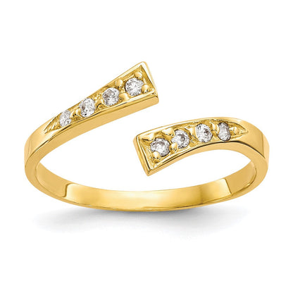 10K Gelbgold Zirkonia Zehenring