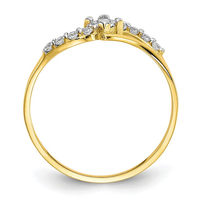 10K Gelbgold Zirkonia Ring