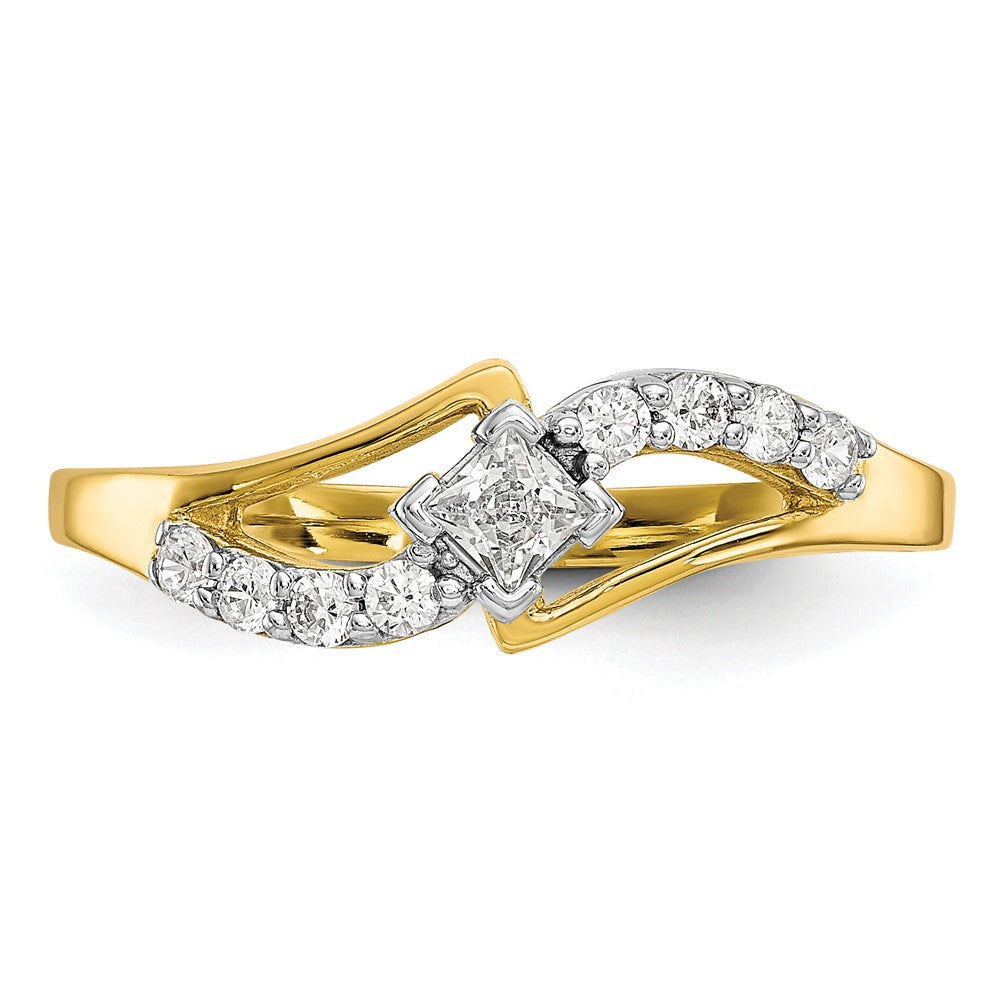 10K Gelbgold Zirkonia Ring