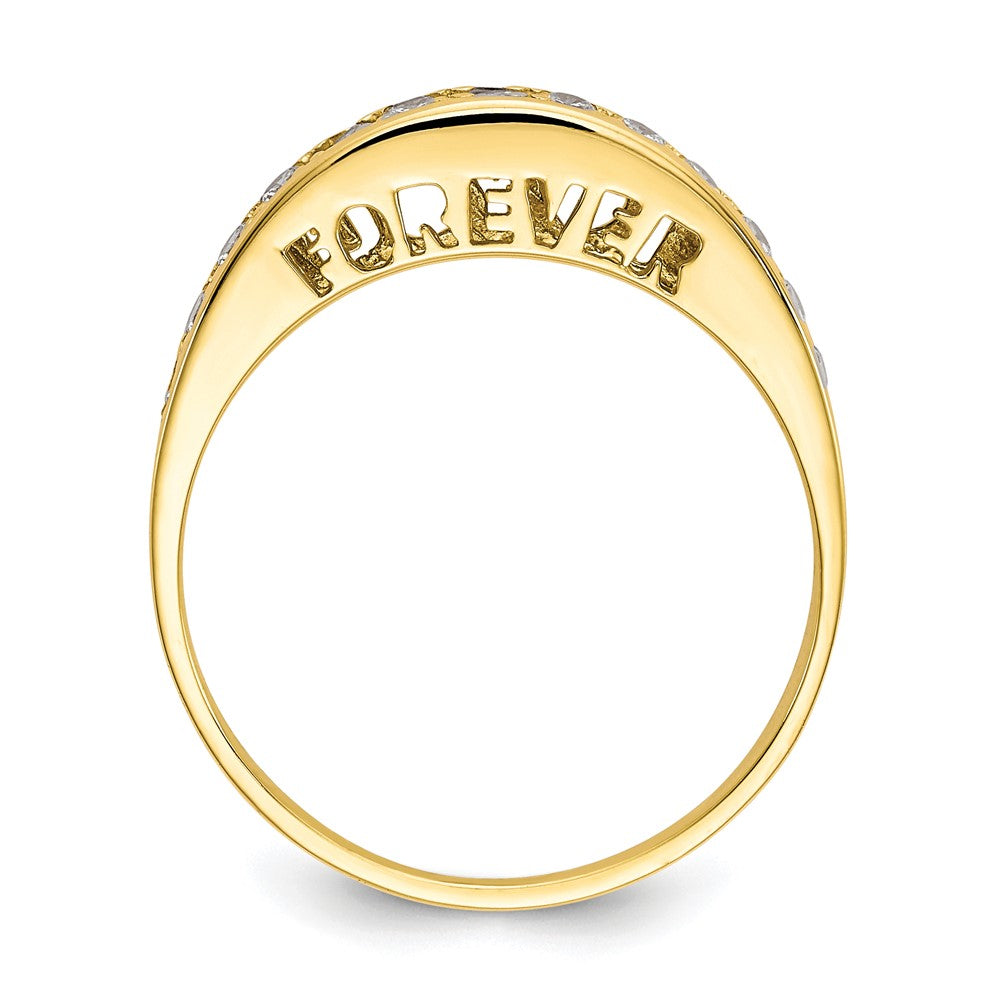 10K Gelbgold I Liebe You für Immer Zirkonia Ring
