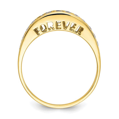 10K Gelbgold I Liebe You für Immer Zirkonia Ring