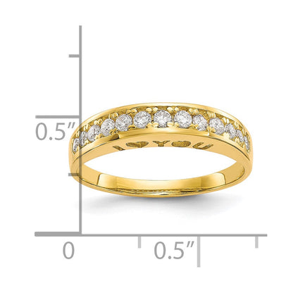 10K Gelbgold I Liebe You für Immer Zirkonia Ring