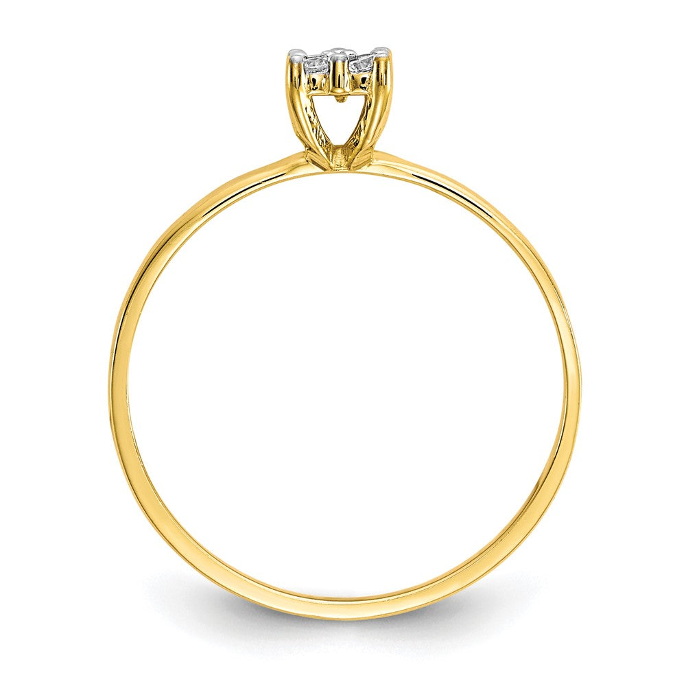 10K Gelbgold Zirkonia Versprechen Ring