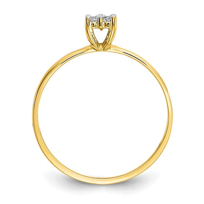 10K Gelbgold Zirkonia Versprechen Ring