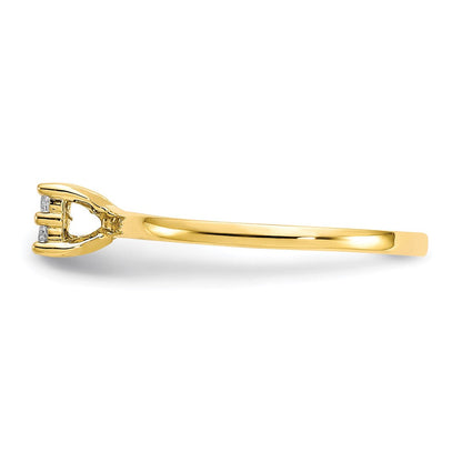 10K Gelbgold Zirkonia Versprechen Ring