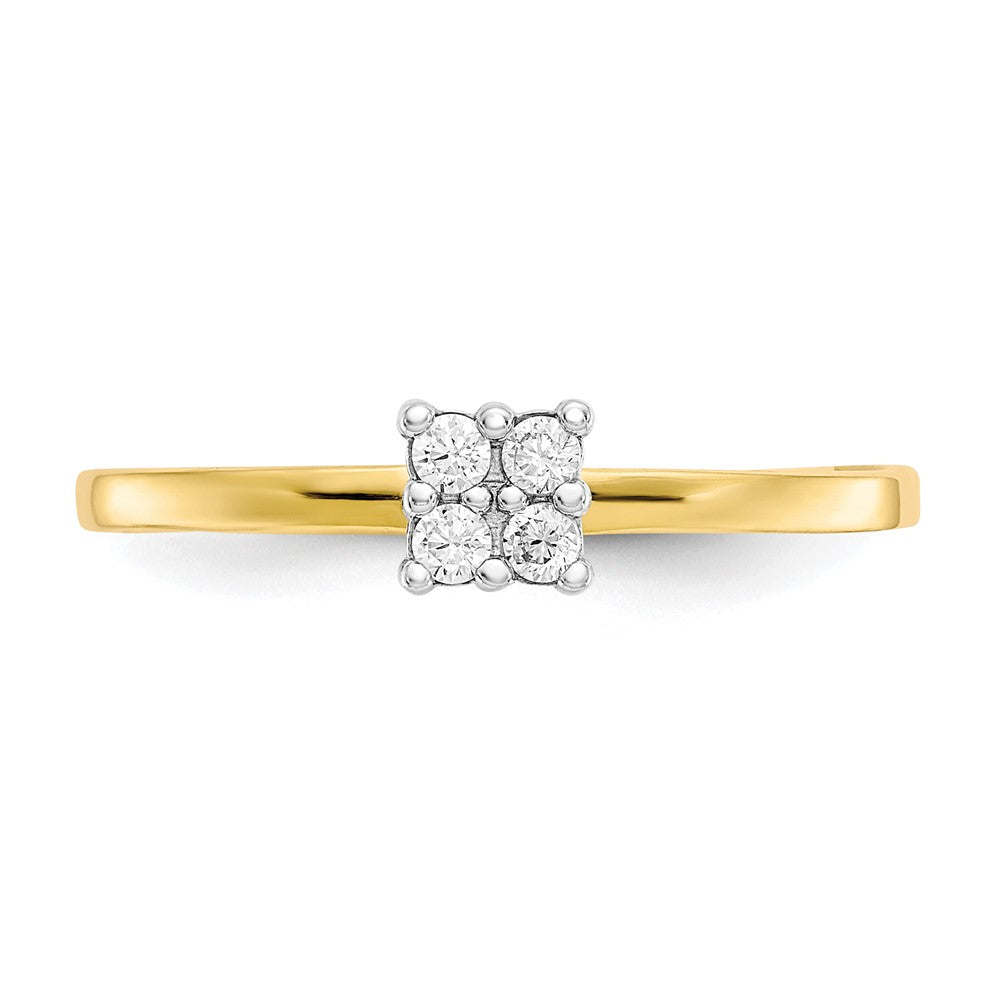 10K Gelbgold Zirkonia Versprechen Ring