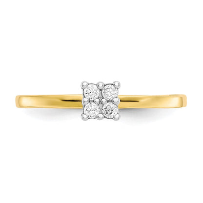 10K Gelbgold Zirkonia Versprechen Ring