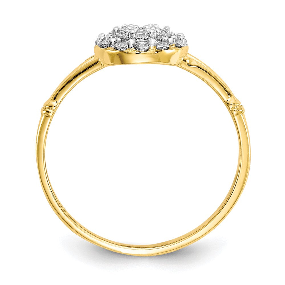 10K Gelbgold Zirkonia Cluster Ring
