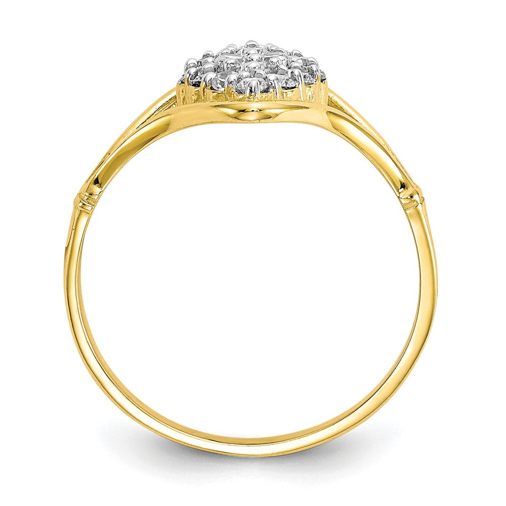 10K Gelbgold Zirkonia Ring